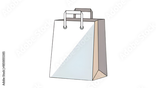 white shopping bag isolated