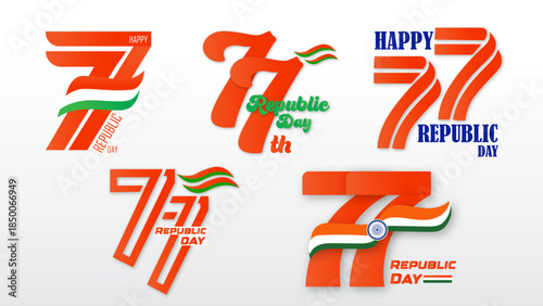 26 January Republic Day vector illustration featuring clean and modern Indian patriotic design. Ideal for posters, banners, greeting cards, social media posts, website headers, flyers, presentations