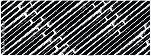 Abstract vector background design with Seamless Grunge fabric texture. Black paint brush strokes vector seamless pattern.