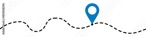 dotted route travel map banner