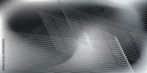 Abstract background with lines and waves. Banner. Element for design isolated on black.  Background vektor eps. For poster and brochure