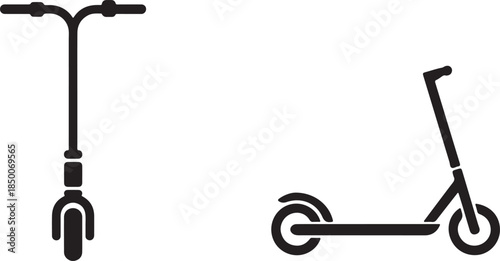 Scooter Silhouettes Vector Illustration