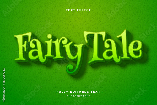 Vibrant green background with fairy tale text in bold fantasy font