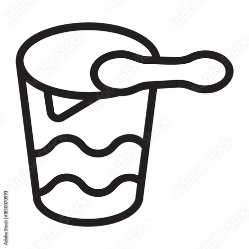yogurt line icon