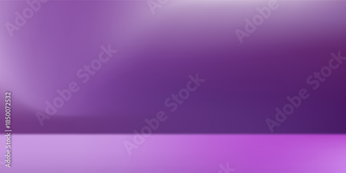 Abstract purple gradient studio background. Purple and soft pink background empty room studio design. Mesh presentation. Vector illustration. eps 10