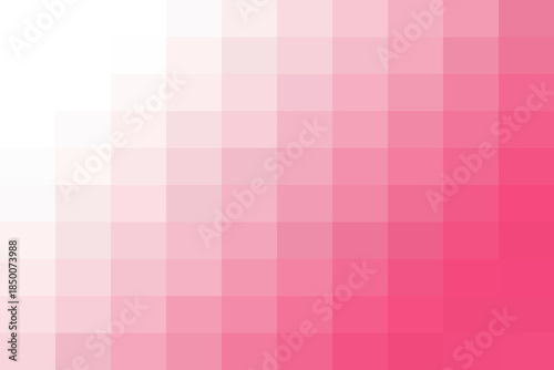 Pink pixel art gradient background with a smooth transition from light to dark tones, forming a square mosaic pattern abstraction.