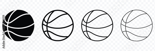 Collection of Basketball icon. basketball sport equipment solid icon . Basketball logo vector icon. vector illustration.
