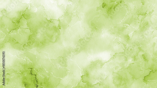Green watercolor texture background with white spots