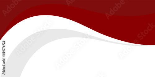 Red curve on a white background vector. Modern trendy design in Vector Illustration