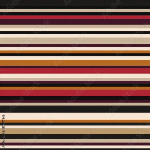 Colorful Horizontal Stripes Pattern - Modern Abstract Background Design.