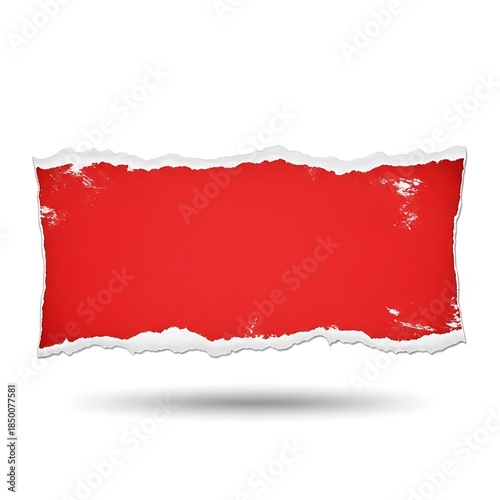 Wallpaper Mural Torn red paper on white background Torontodigital.ca