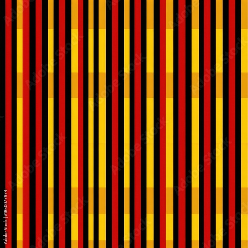 Vibrant Abstract Striped Pattern with Red, Black, and Yellow Vertical Lines.