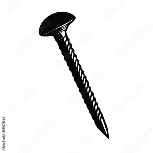 nail and screw vector on white background