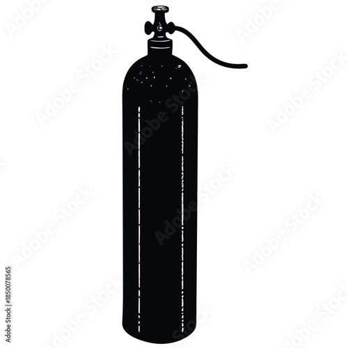 oxygen cylinder vector on white background