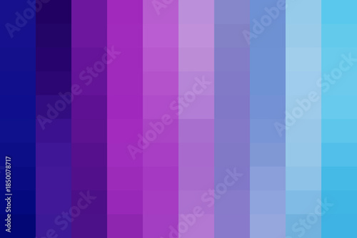 Pixelated gradient background featuring a smooth transition from deep indigo and vibrant purple hues to soothing light blue and aqua tones.
