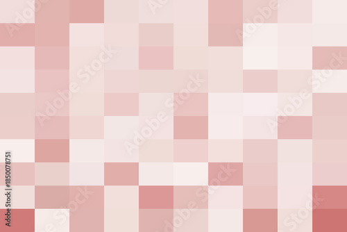 Abstract square mosaic background with shades of pink and white, geometric pixel art pattern, modern soft digital texture design