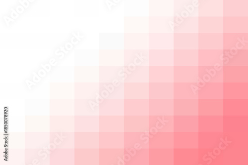 Abstract geometric pattern with a modern square grid design, featuring a soft gradient from vibrant pink to pristine white, ideal for backgrounds.