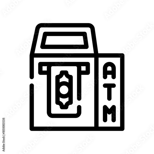 atm machine line icon