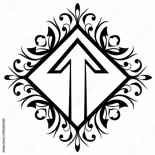 16 Submit Concept Upward Arrow In Square Frame