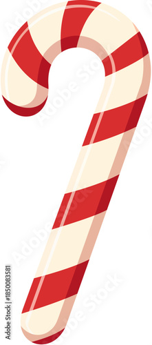 Vector illustration of a candy cane