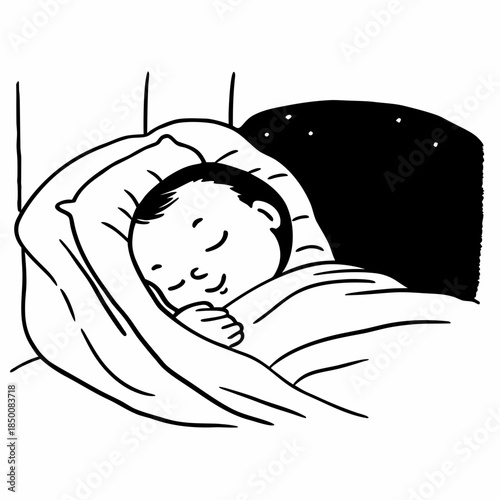 Baby Sleeping Under Warm Blanket (2)