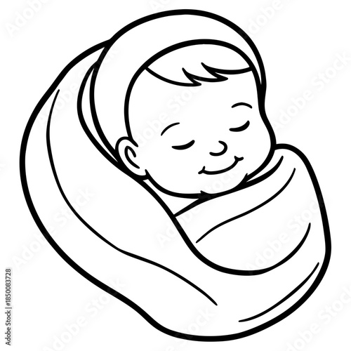 Baby Sleeping Under Warm Blanket