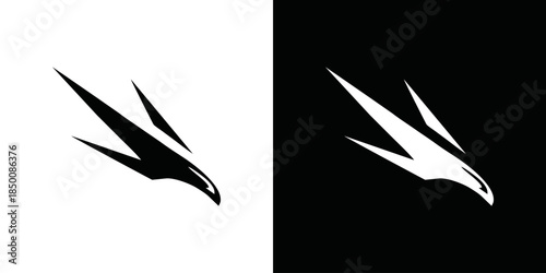 simple falcon bird logo vector