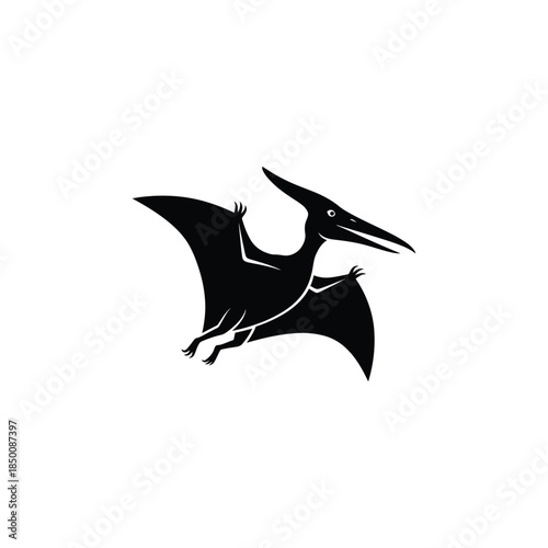 Pterodactyl Silhouette Vector Illustration