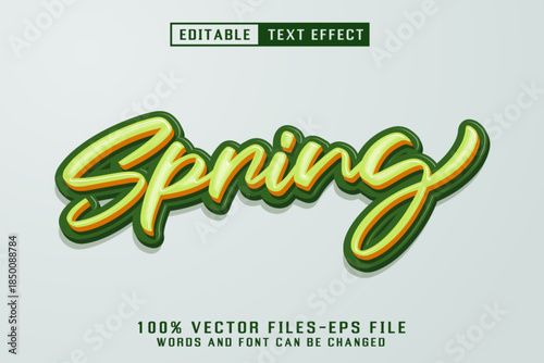 Spring Editable Text Effect