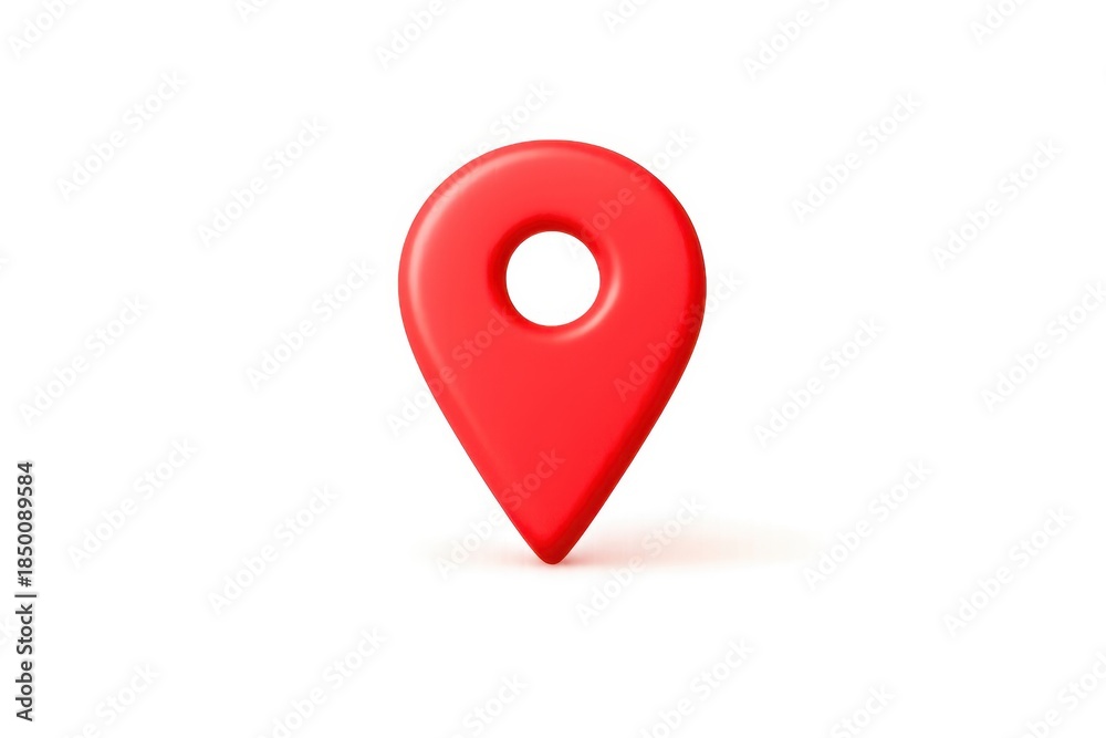 Fototapeta premium A red dot with a circle in the middle is a red point