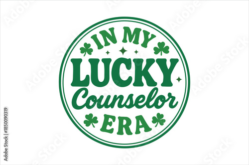 A green circular badge displaying in my lucky counselor era