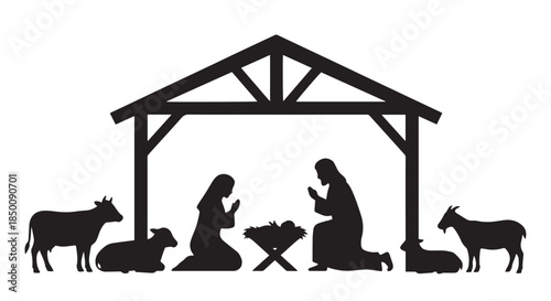 Farm animals vector illustration collection