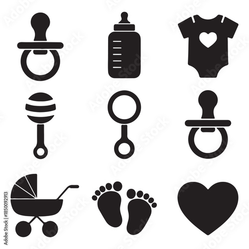 Baby Icons Collection for Design and Illustration