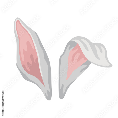 Hand-drawn Easter bunny ears decoration