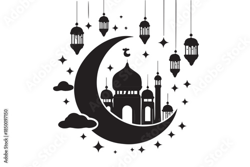 Hand drawn ramadan kareem illustration