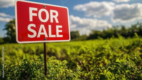 For sale sign on land property