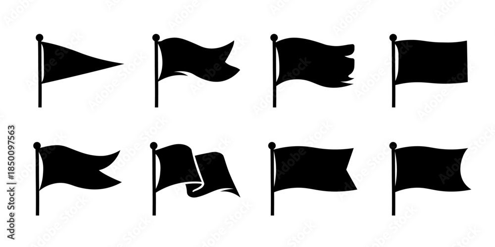 Fototapeta premium Flag icon set. Flags vector set