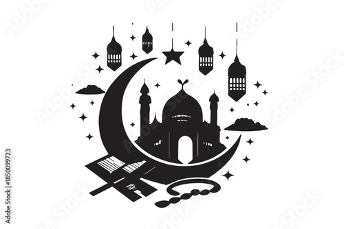 Hand drawn ramadan kareem illustration