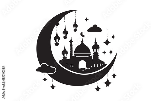 Hand drawn ramadan kareem illustration