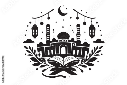 Hand drawn ramadan kareem illustration