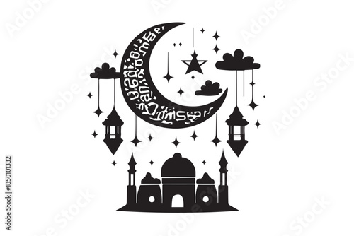 Hand drawn ramadan kareem illustration