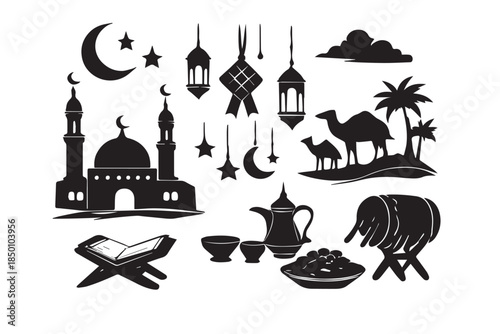 Hand drawn ramadan kareem illustration