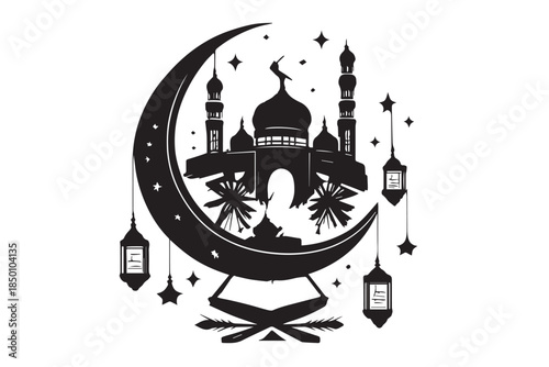 Hand drawn ramadan kareem illustration