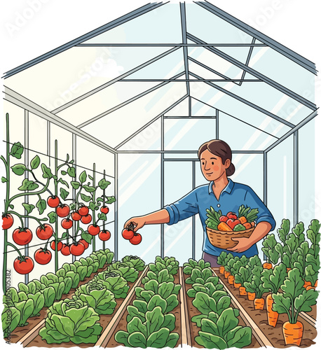 Cultivating Fresh Produce in a Greenhouse