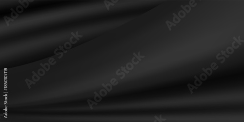 Smooth elegant black satin texture abstract background. Luxurious background design. futuristic technology concept