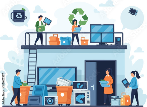 Electronic Waste Recycling Center Workers