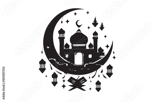 Hand drawn ramadan kareem illustration