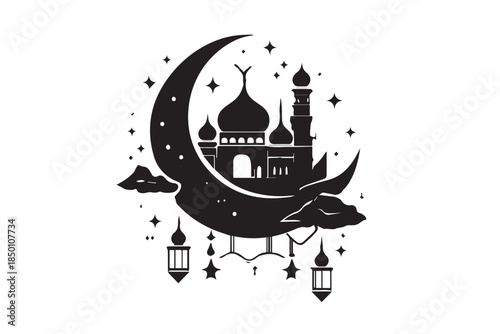 Hand drawn ramadan kareem illustration