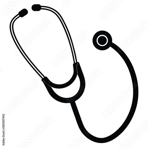 vector illustration of a stethoscope on white background