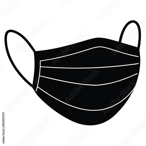 vector illustration of a surgical mask on white background